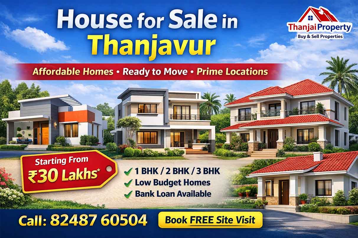 House for Sale in Thanjavur – Affordable Homes, Prime Locations & Ready to Move Options