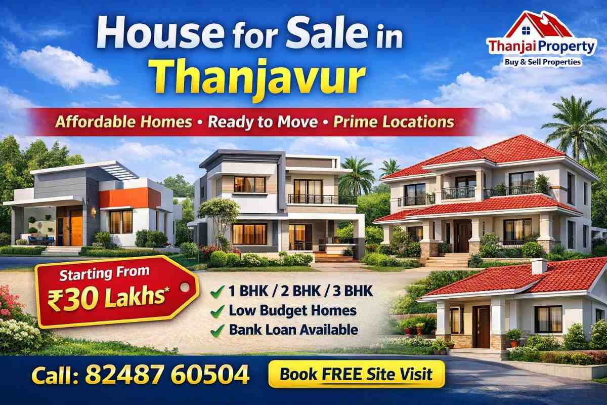 House for Sale in Thanjavur – Affordable Homes, Prime Locations & Ready to Move Options