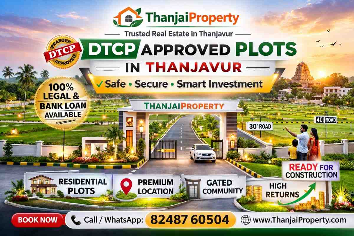 DTCP Approved Plots in Thanjavur – Safe Investment with High Returns