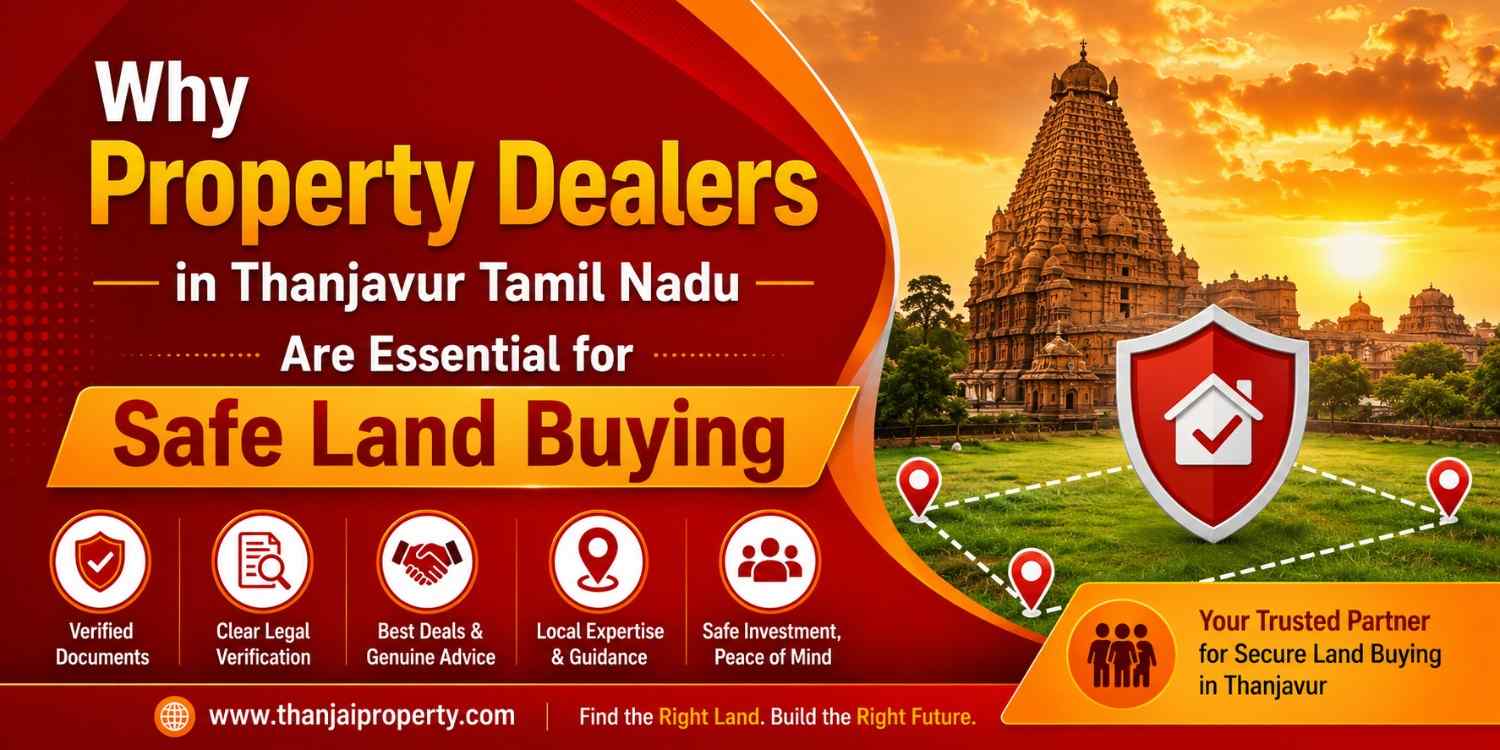 Why Property Dealers in Thanjavur Tamil Nadu Are Essential for Safe Land Buying