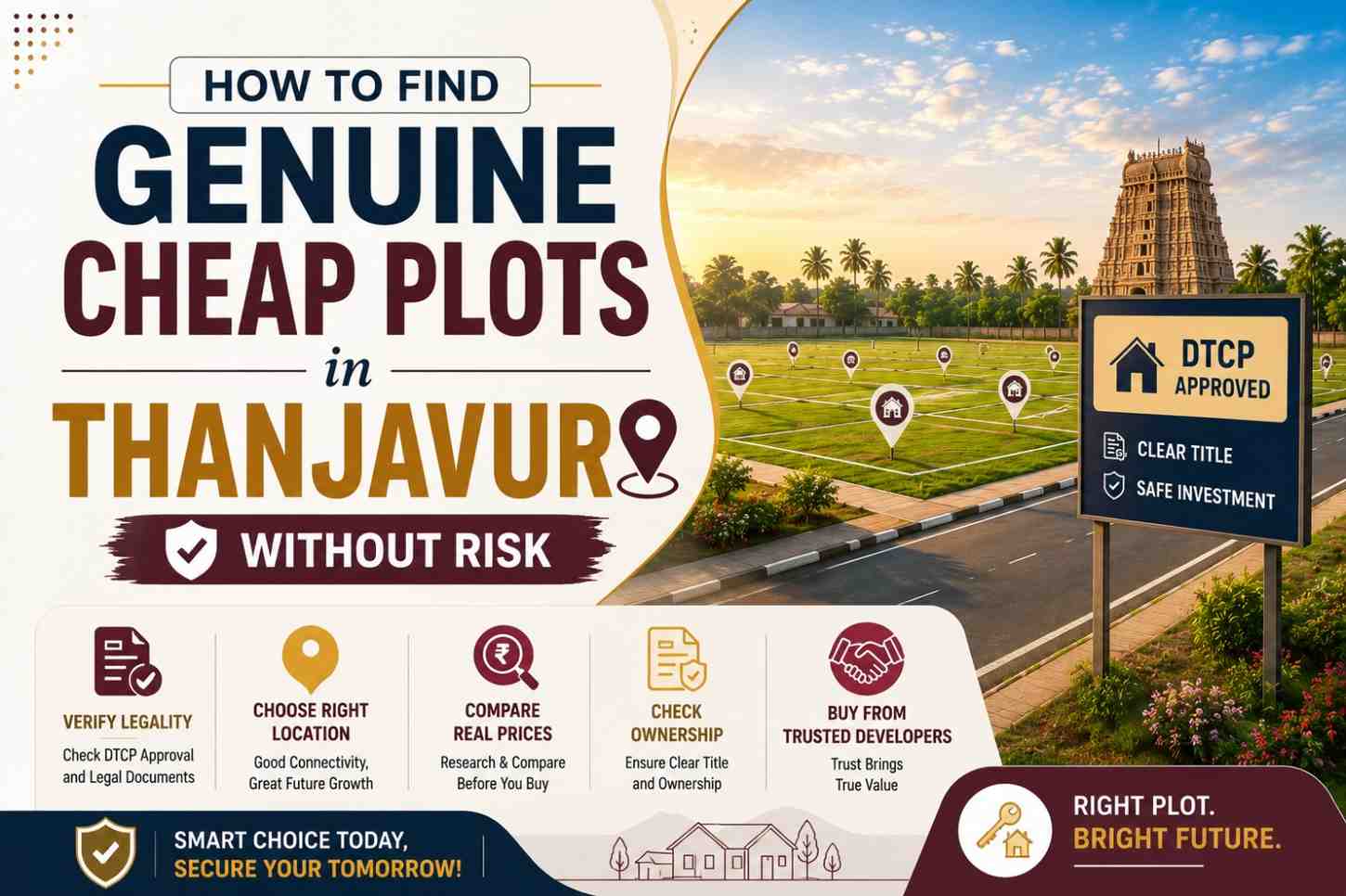 How to Find Genuine Cheap Plots in Thanjavur Without Risk