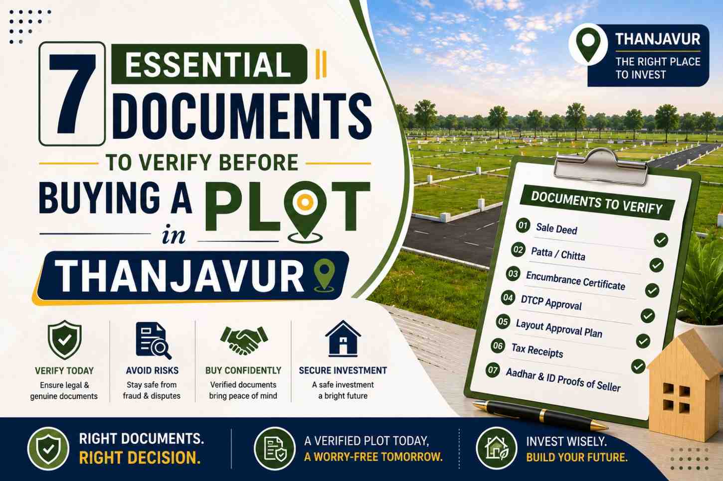 7 Essential Documents to Verify Before Buying a Plot in Thanjavur