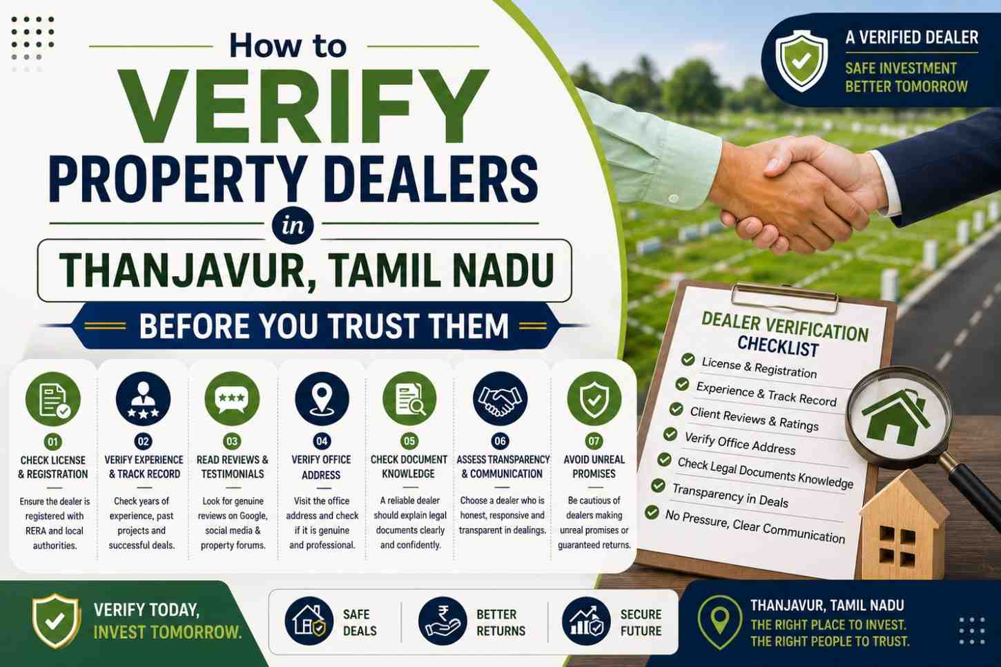 How to Verify Property Dealers in Thanjavur Tamil Nadu Before You Trust Them