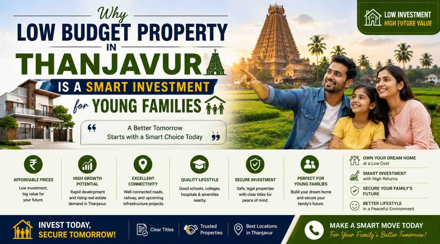 Why Low Budget Property in Thanjavur Is a Smart Investment for Young Families